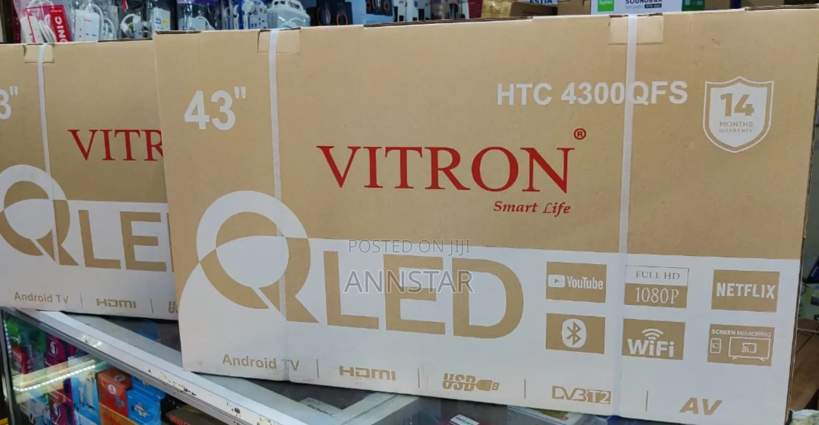 Vitron 43 Inch YouTube Netflix Qled Television
