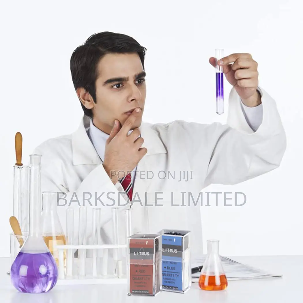 Blue Litmus Paper 100 Strips pH Testing Acid Water Quality Science