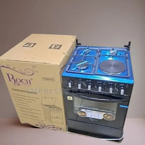 Spacious 4 Gas 3 Gas Burners +1 Electric Free Standing Cooker