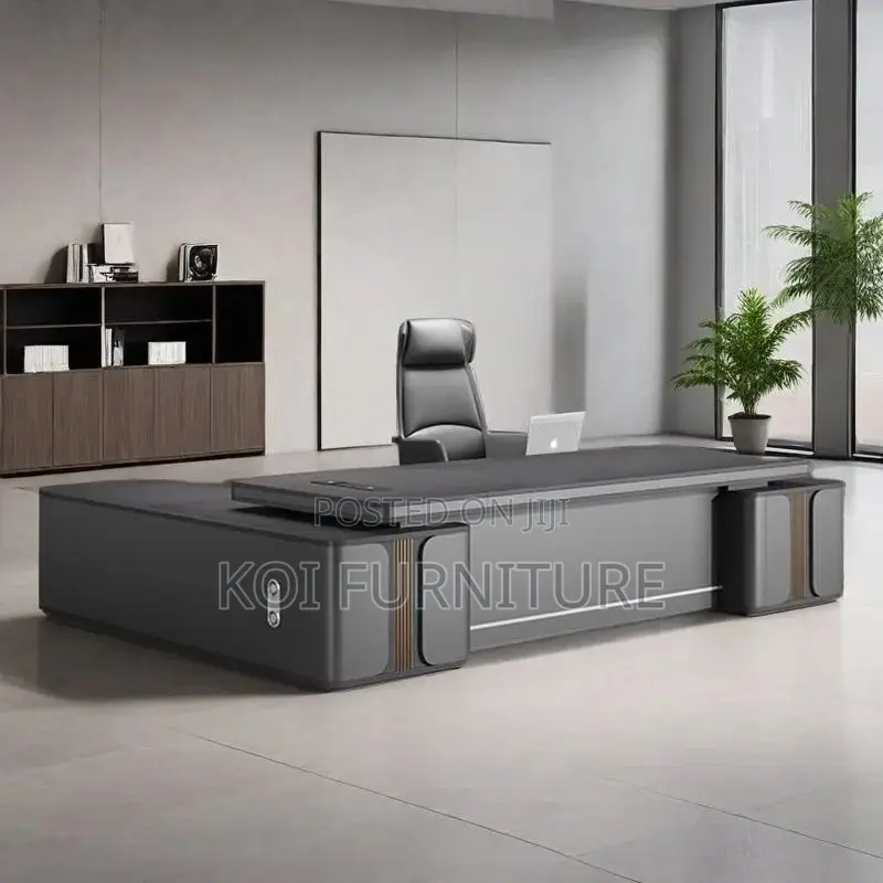 Office Desk; 2.4 Meters Executive Office Desk in L Shaped Figure