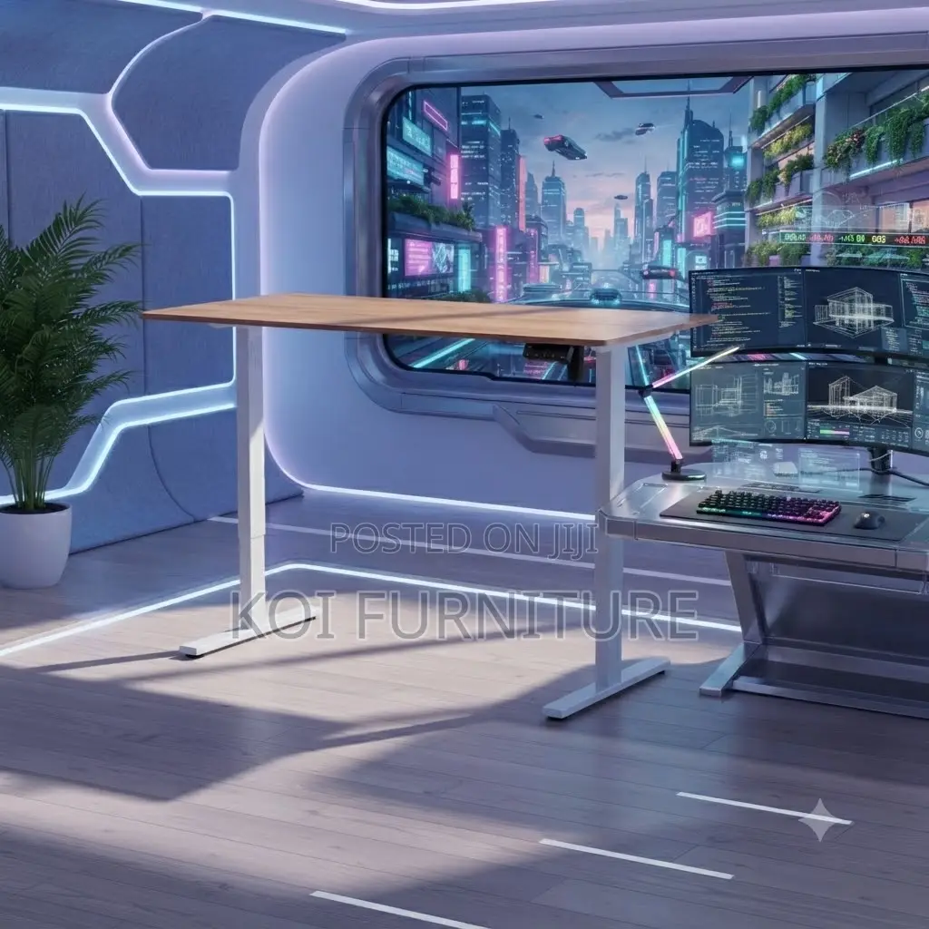 Office Desk; 1.2 Meters Electric Adjustable Professional Workflows
