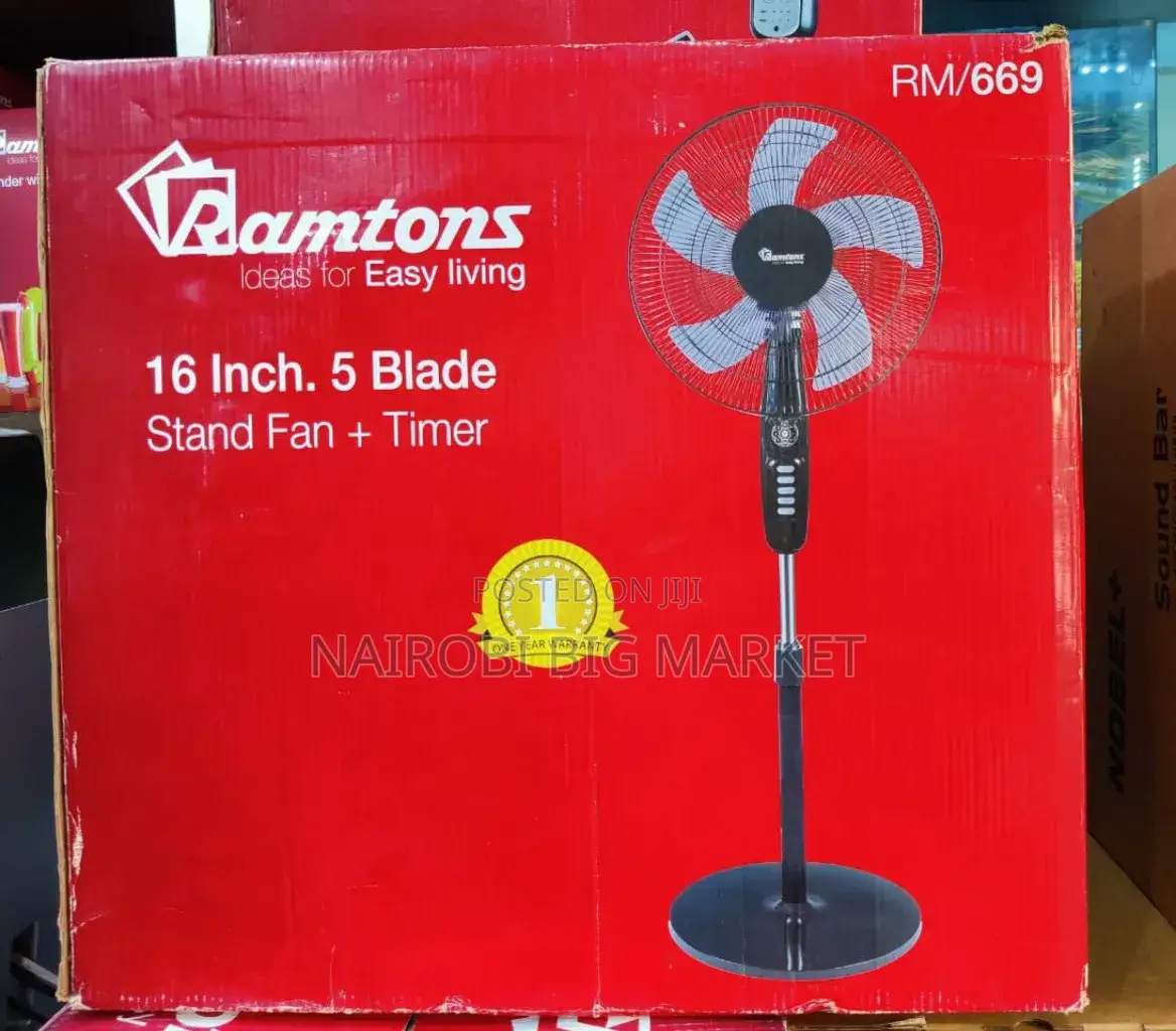 *Ramtons 16" Stand Fan With Remote RM66*