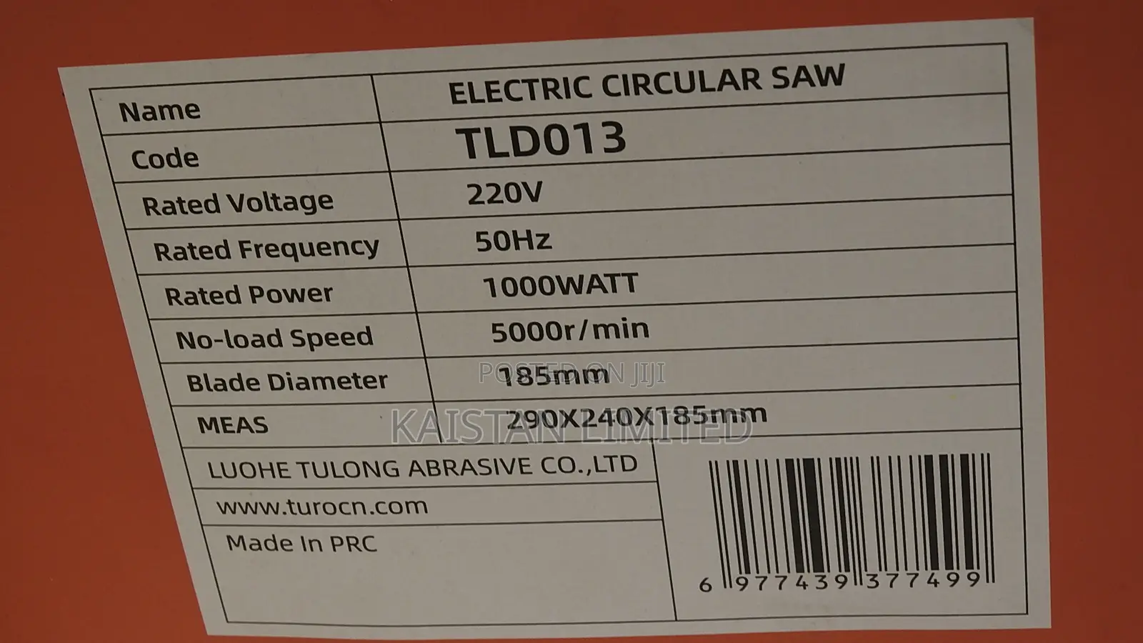 Turo Circular Saw7 Inch 1000W Circular Saw With 185mm Blade