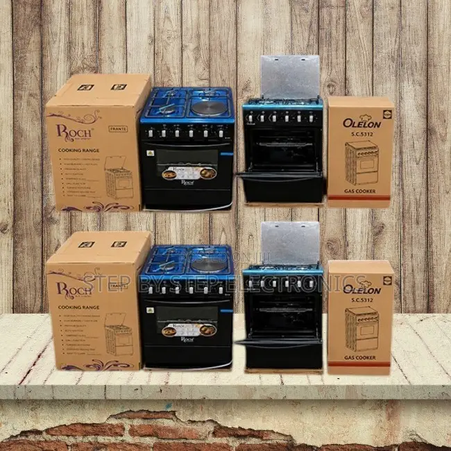 Auto Ignition 4 Gas 3 Gas Burners +1 Electric Free Standing Cooker