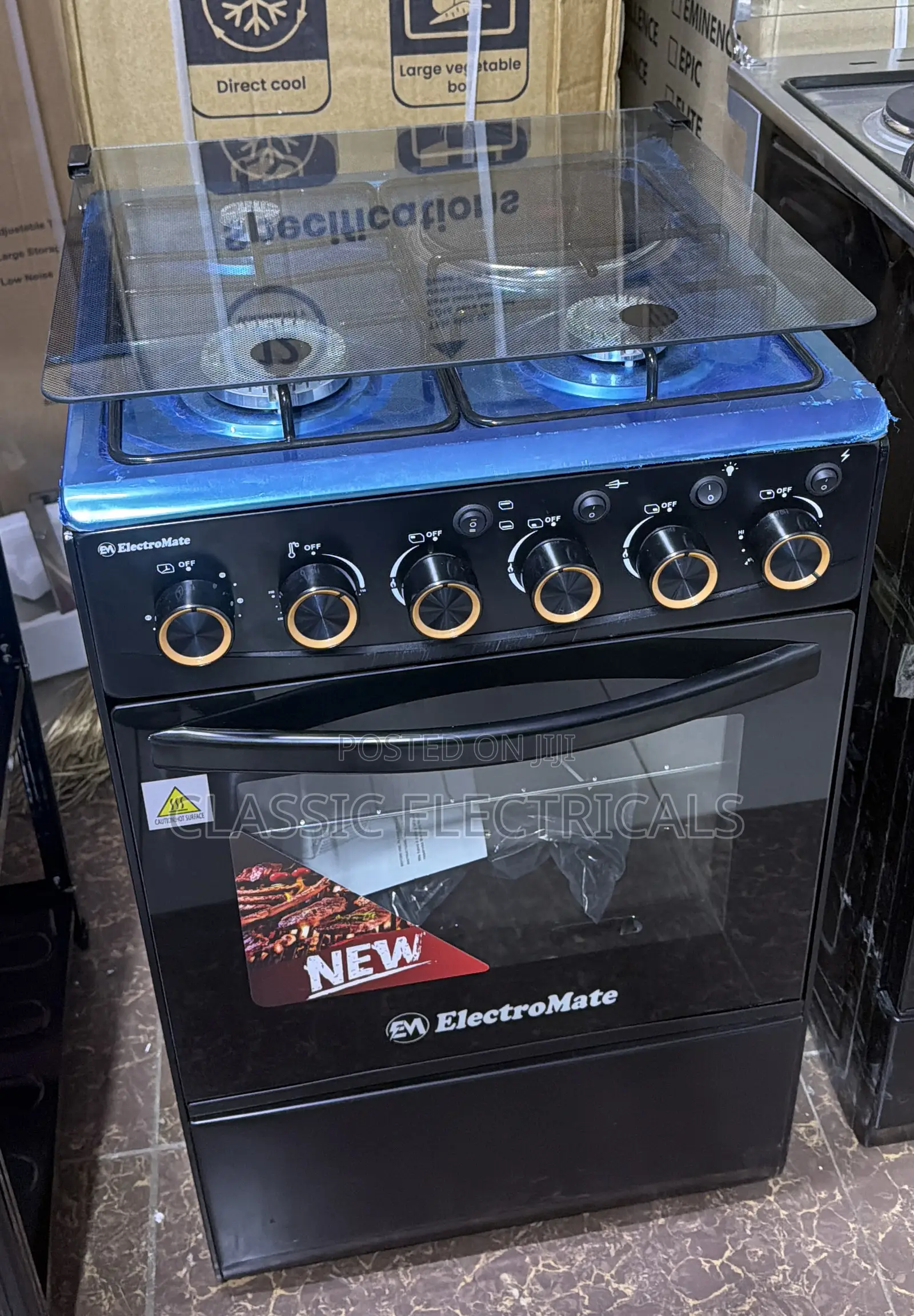 3+1 Electromate Standing Cooker With an Electric Oven
