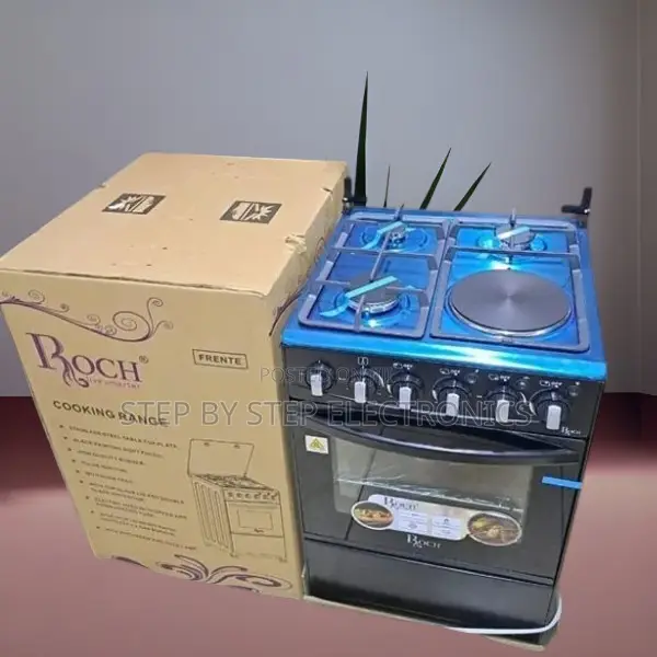 Fast Heating 4 Gas 3 Gas Burners +1 Electric Free Standing Cooker