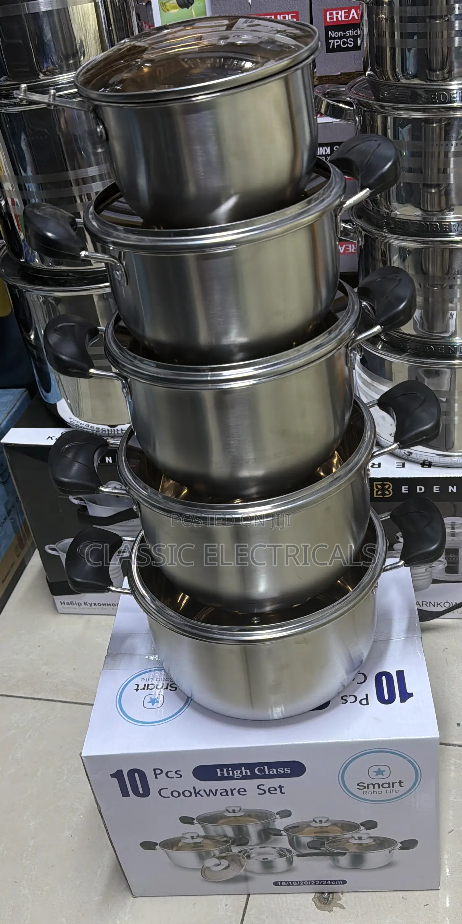 10pcs Stainless Steel Smart Raha Cookware Set