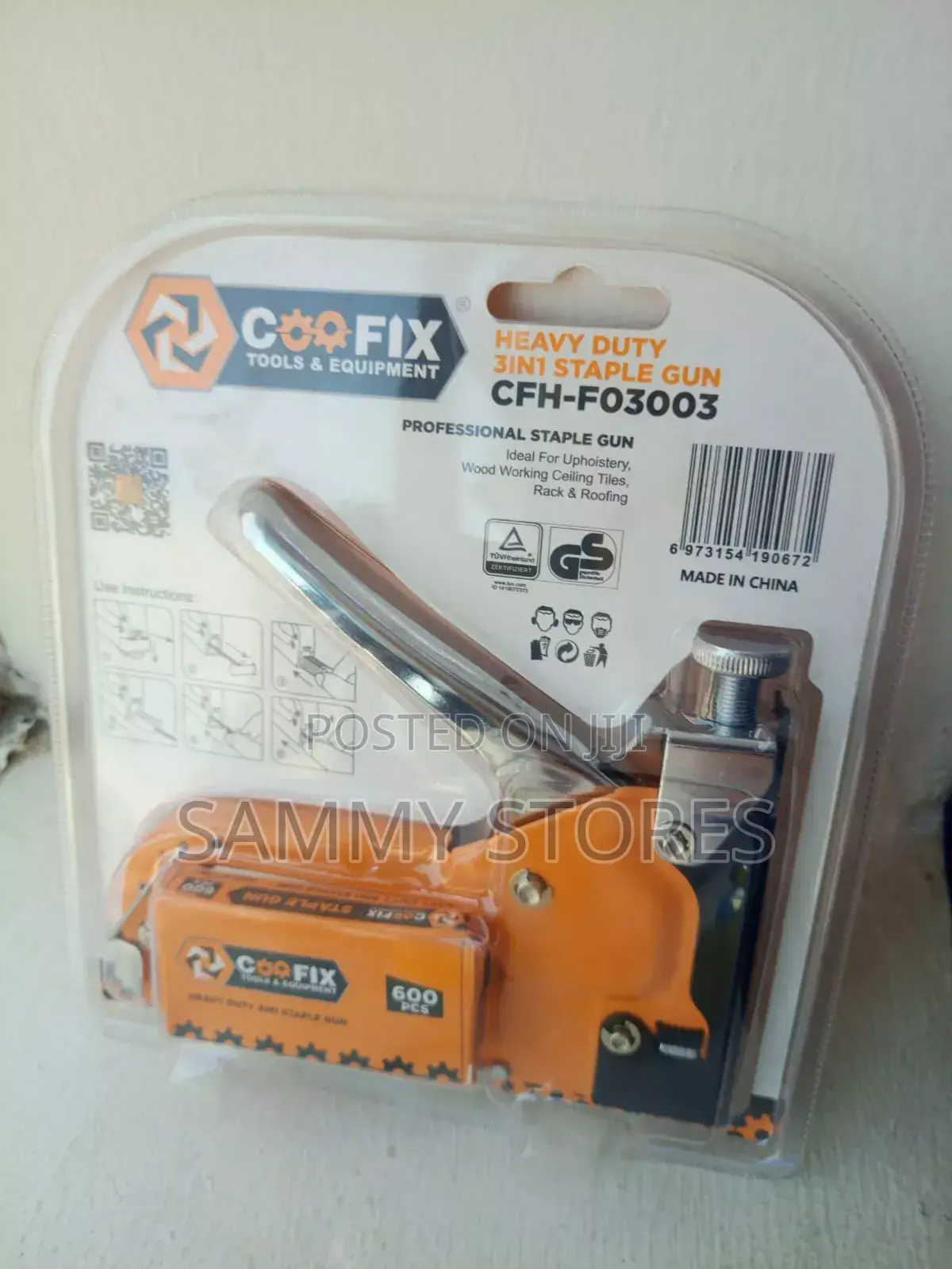 COOFIX 3-in-1 Staple Gun – Metal Hand Tacker for Woodworking Crafts