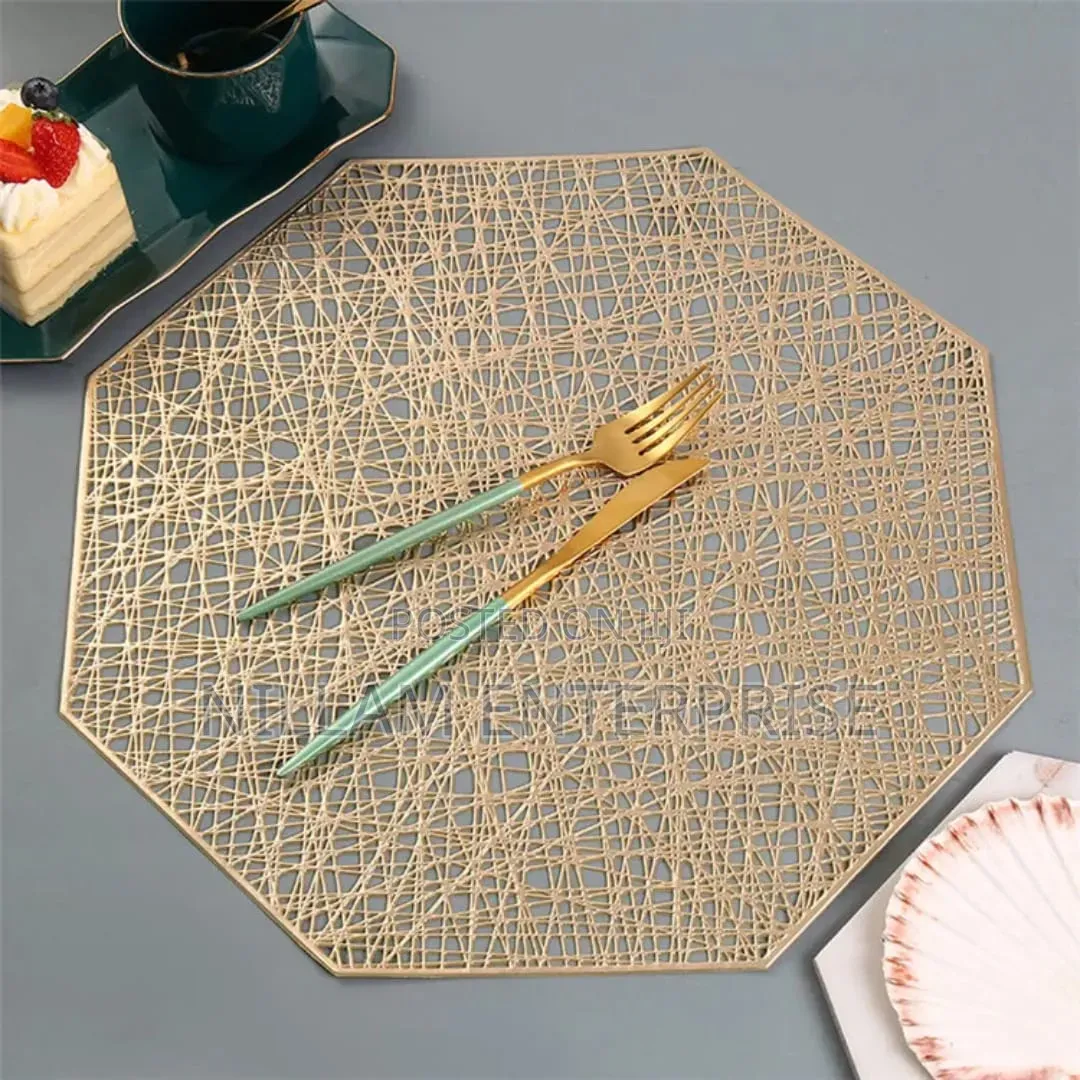 Elegant 6pcs PVC Non-Woven Table Mats