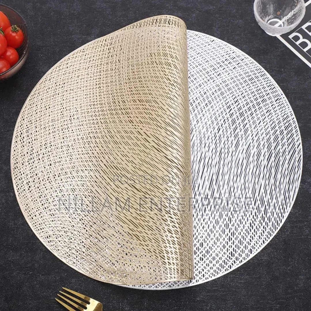 Elegant 6pcs PVC Non-Woven Table Mats