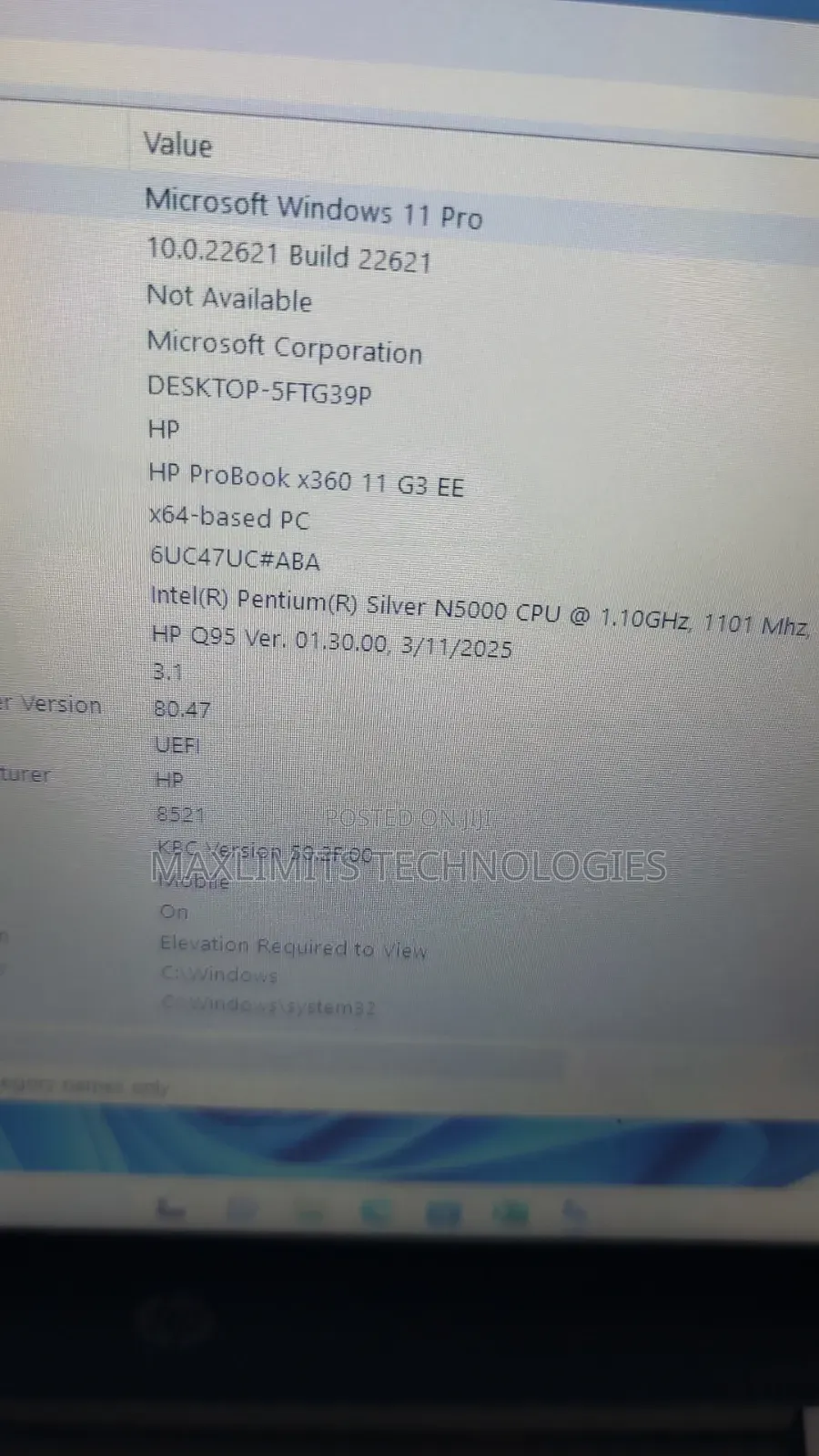 Laptop HP ProBook 11 x360 G3 EE 8GB Intel Pentium SSD 256GB