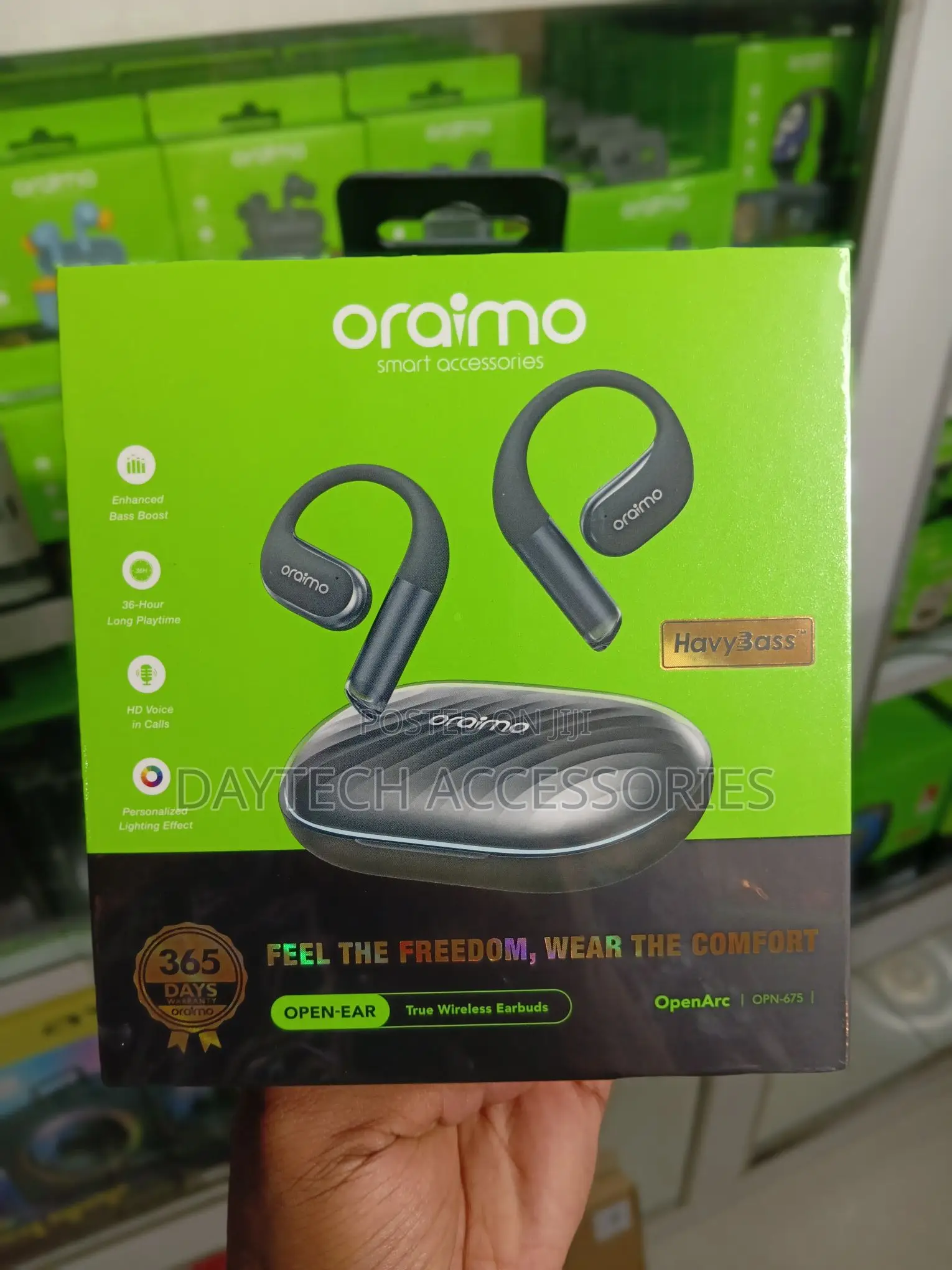 Oraimo OpenArc (OPN-675) Open Ear Bluetooth Earbuds.