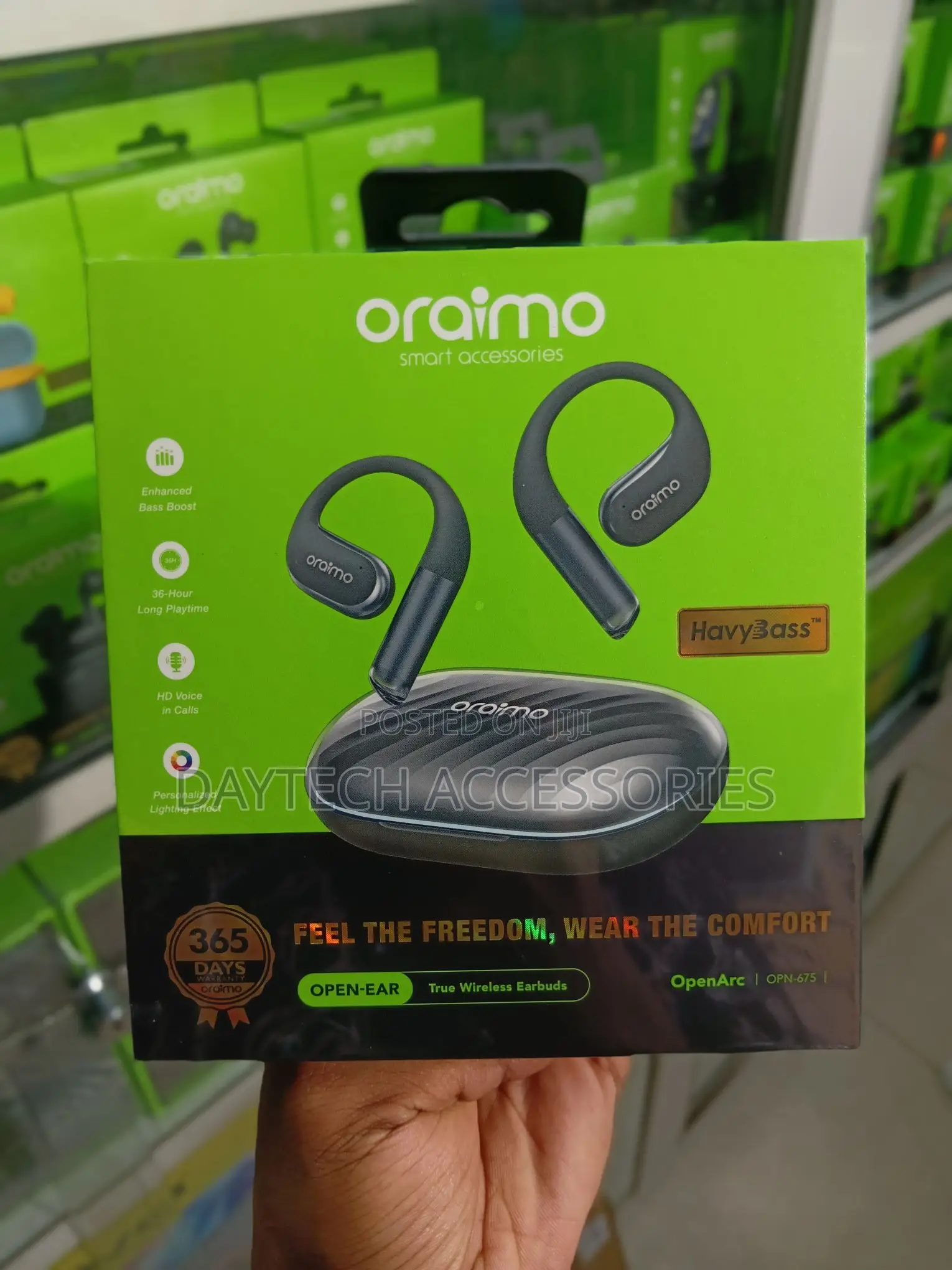 Oraimo OpenArc (OPN-675) Open Ear Bluetooth Earbuds.