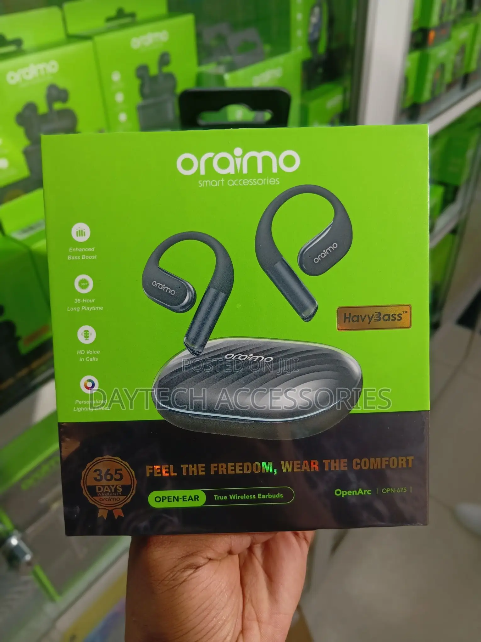 Oraimo OpenArc (OPN-675) Open Ear Bluetooth Earbuds.