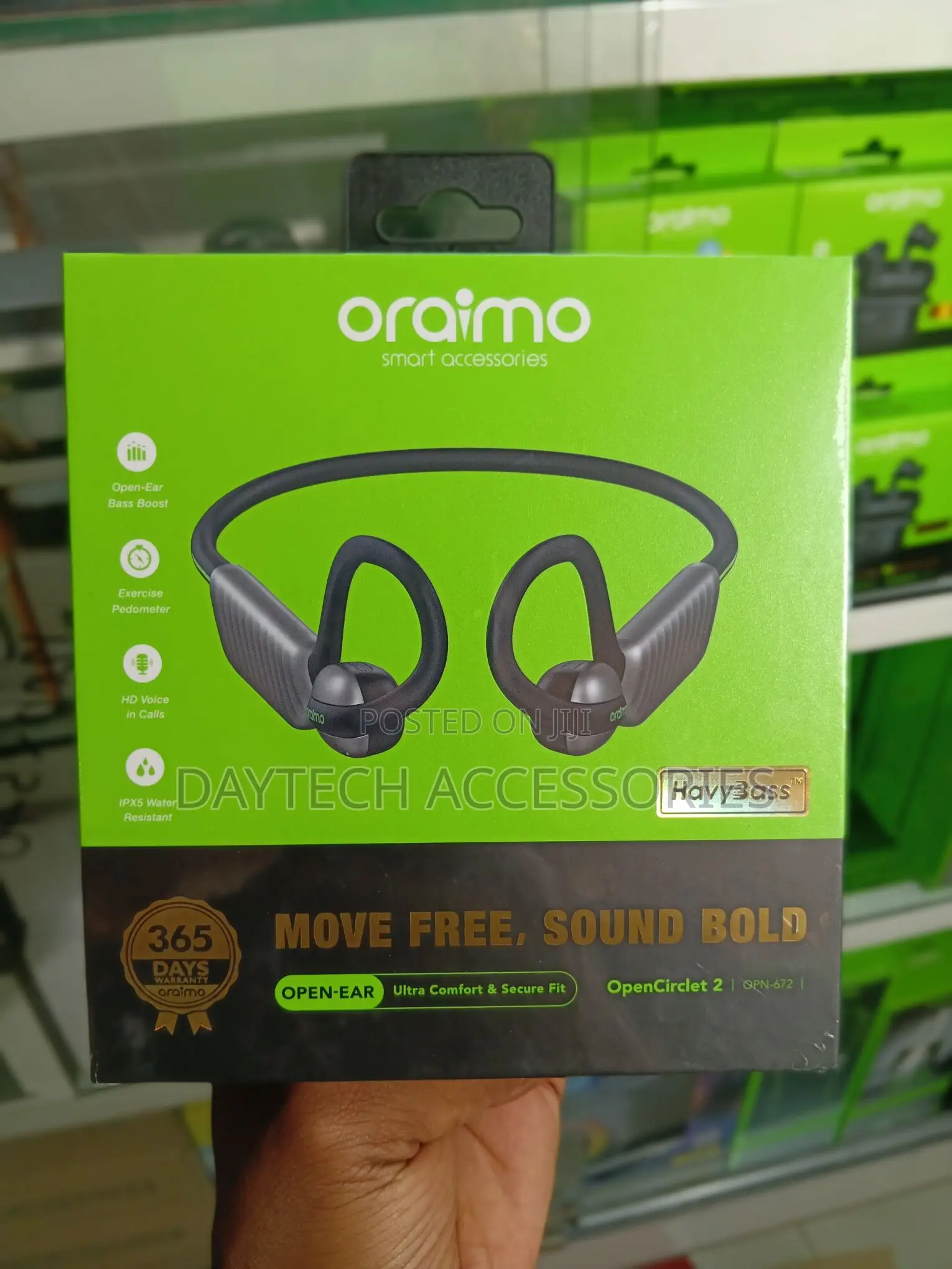 Oraimo OpenCirclet 2 Open-Ear Wireless Headphones in Black