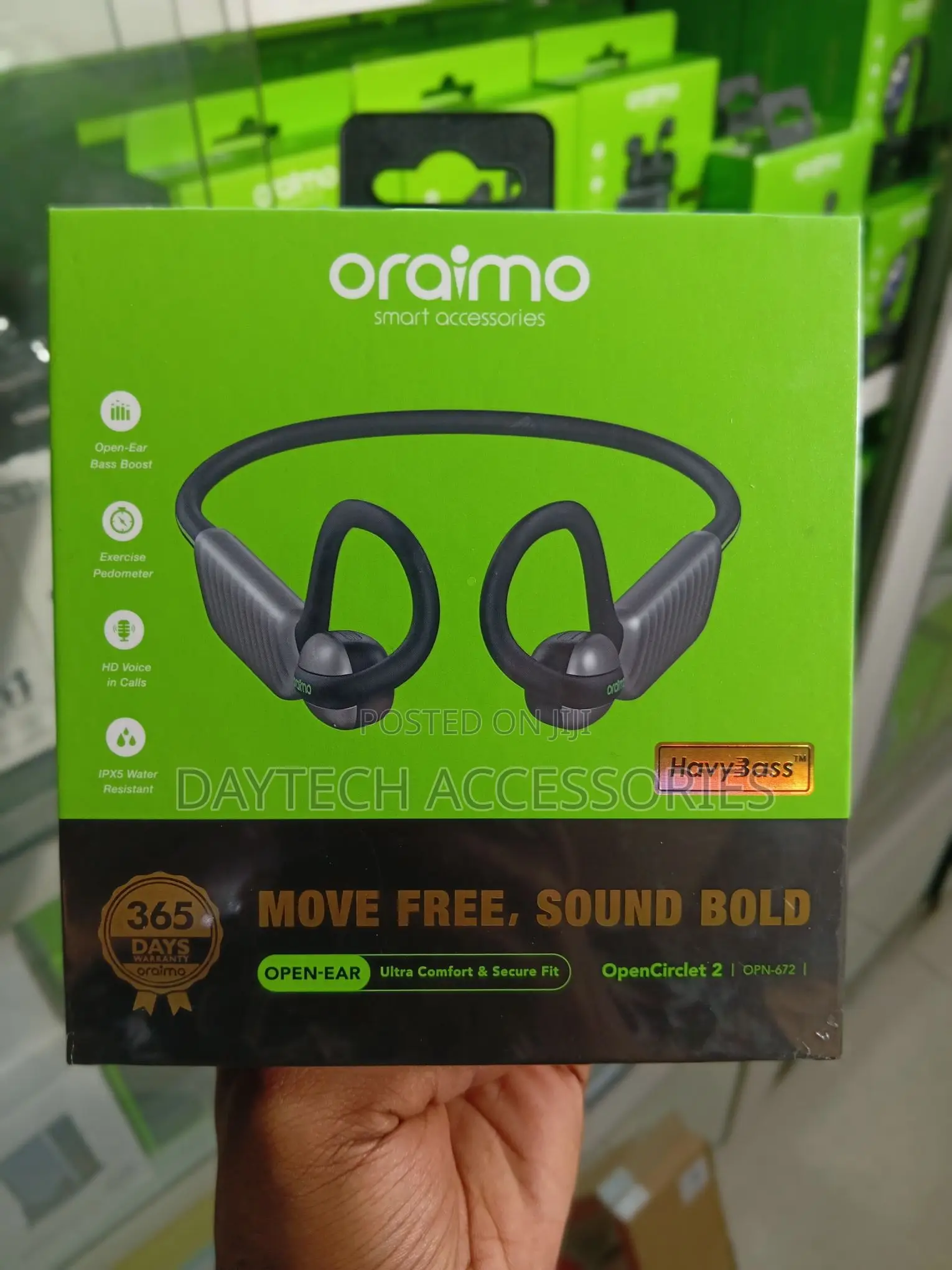 Oraimo OpenCircle 2 Open-Ear Bluetooth Headphones – HavyBass (OPN-672)