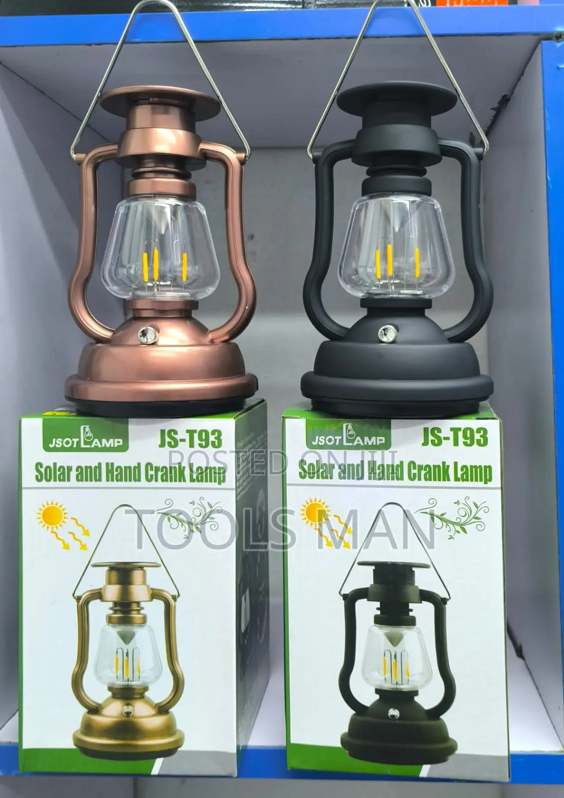 JSOT JS-T93 Solar Hand Crank Rechargeable lamp.LED Lantern Style