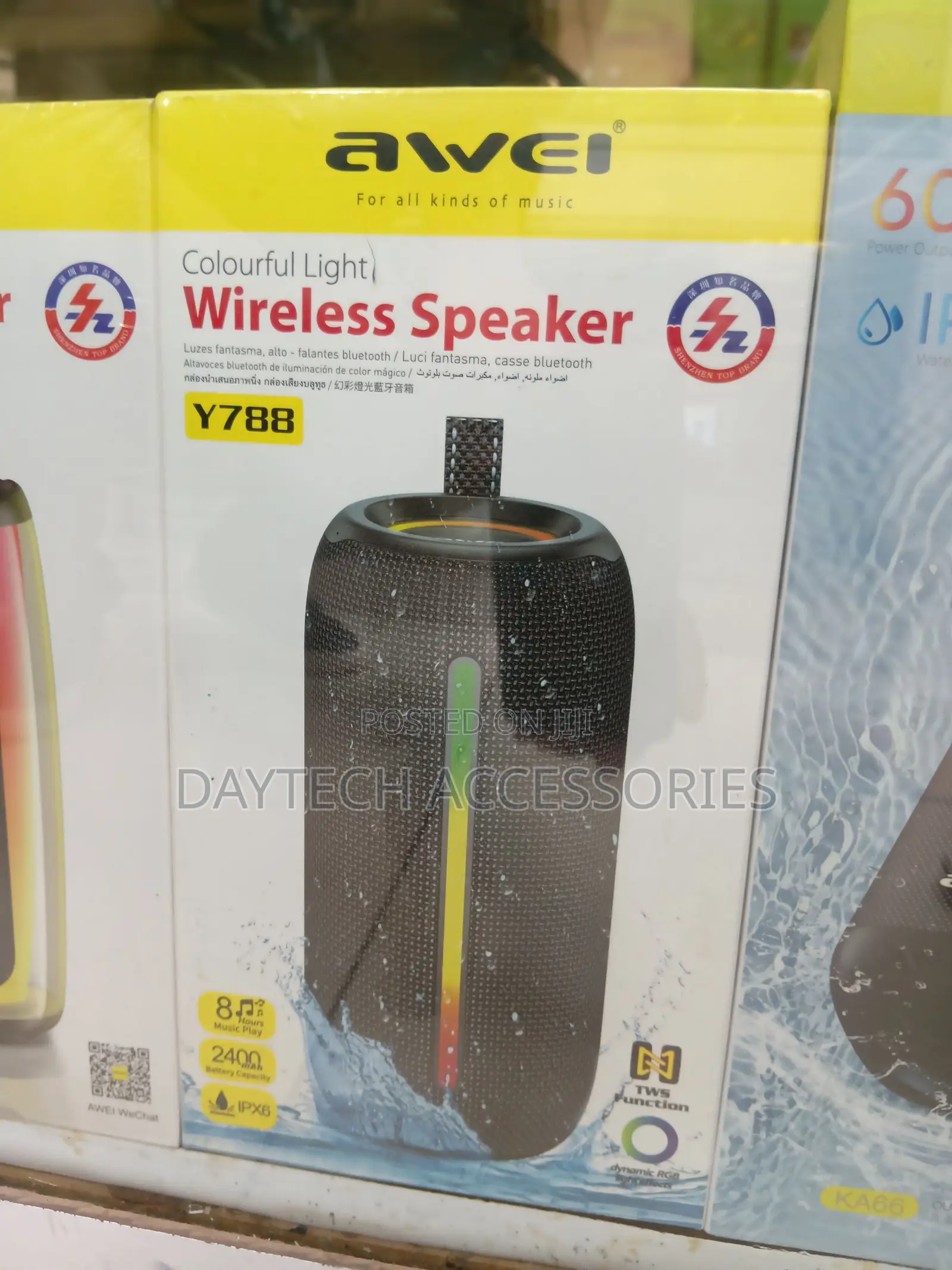 The Awei Y788 Colourful Light Wireless Bluetooth Speaker.