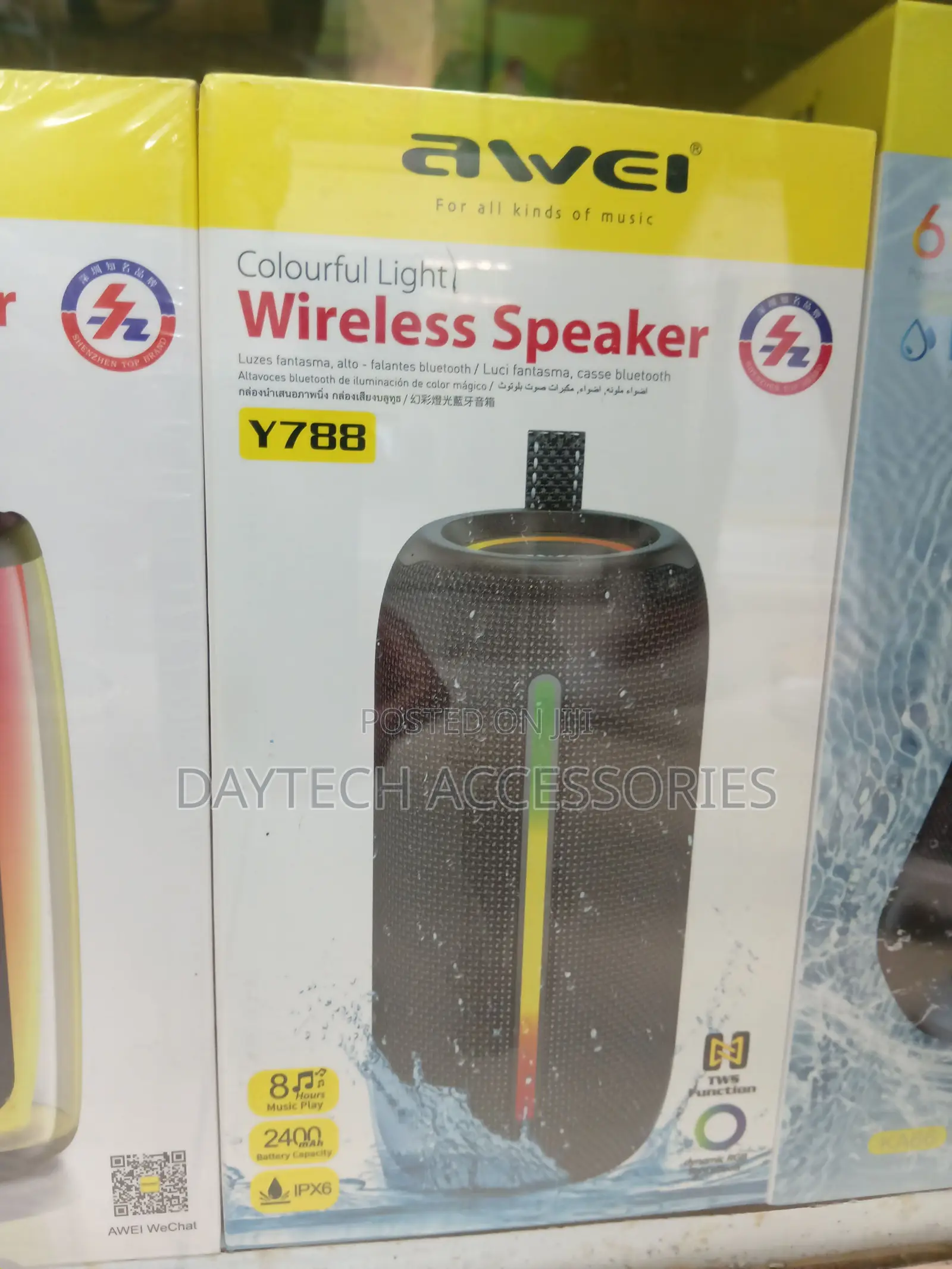 The Awei Y788 Colourful Light Wireless Bluetooth Speaker.