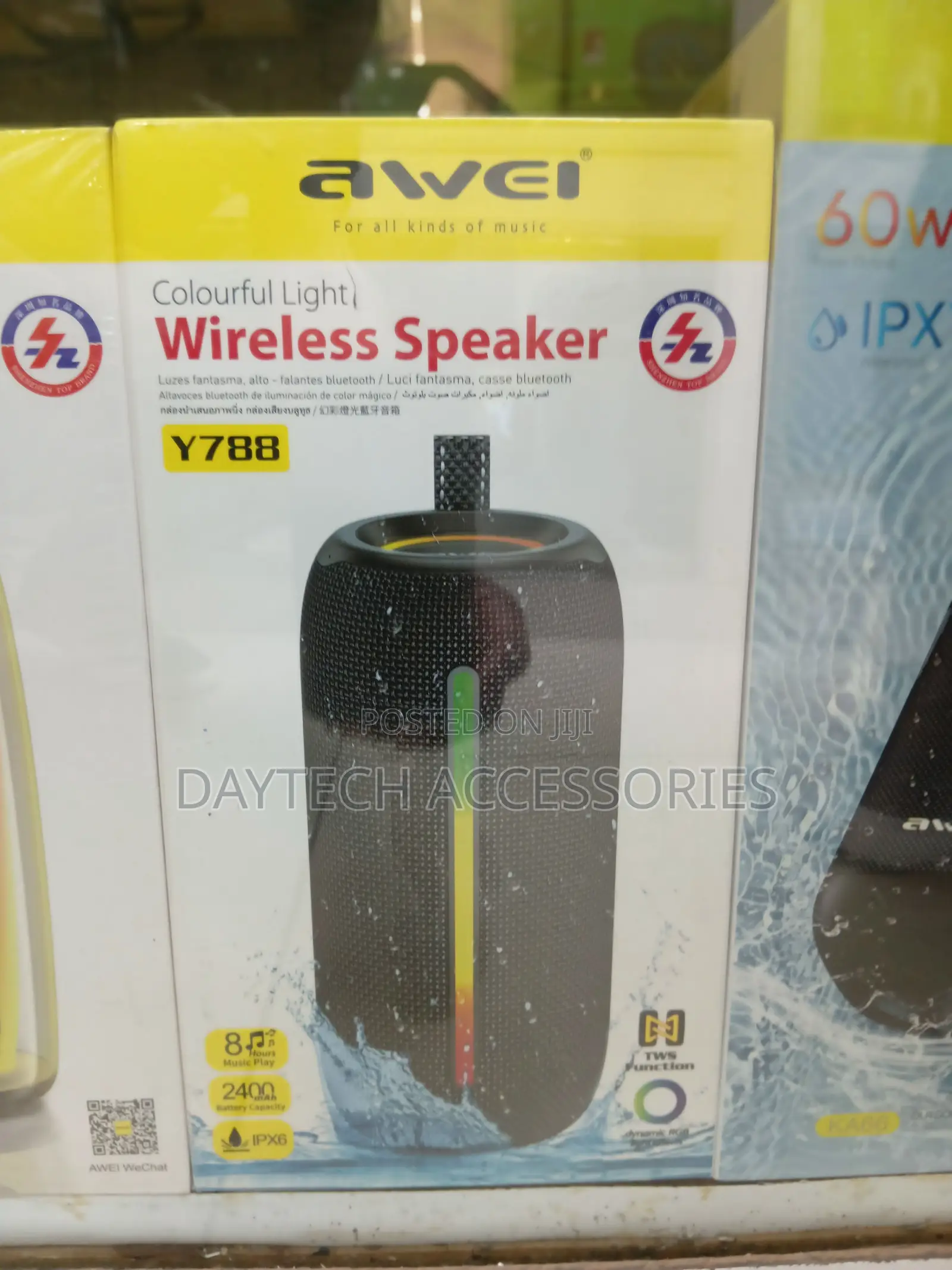 The Awei Y788 Colourful Light Wireless Bluetooth Speaker.