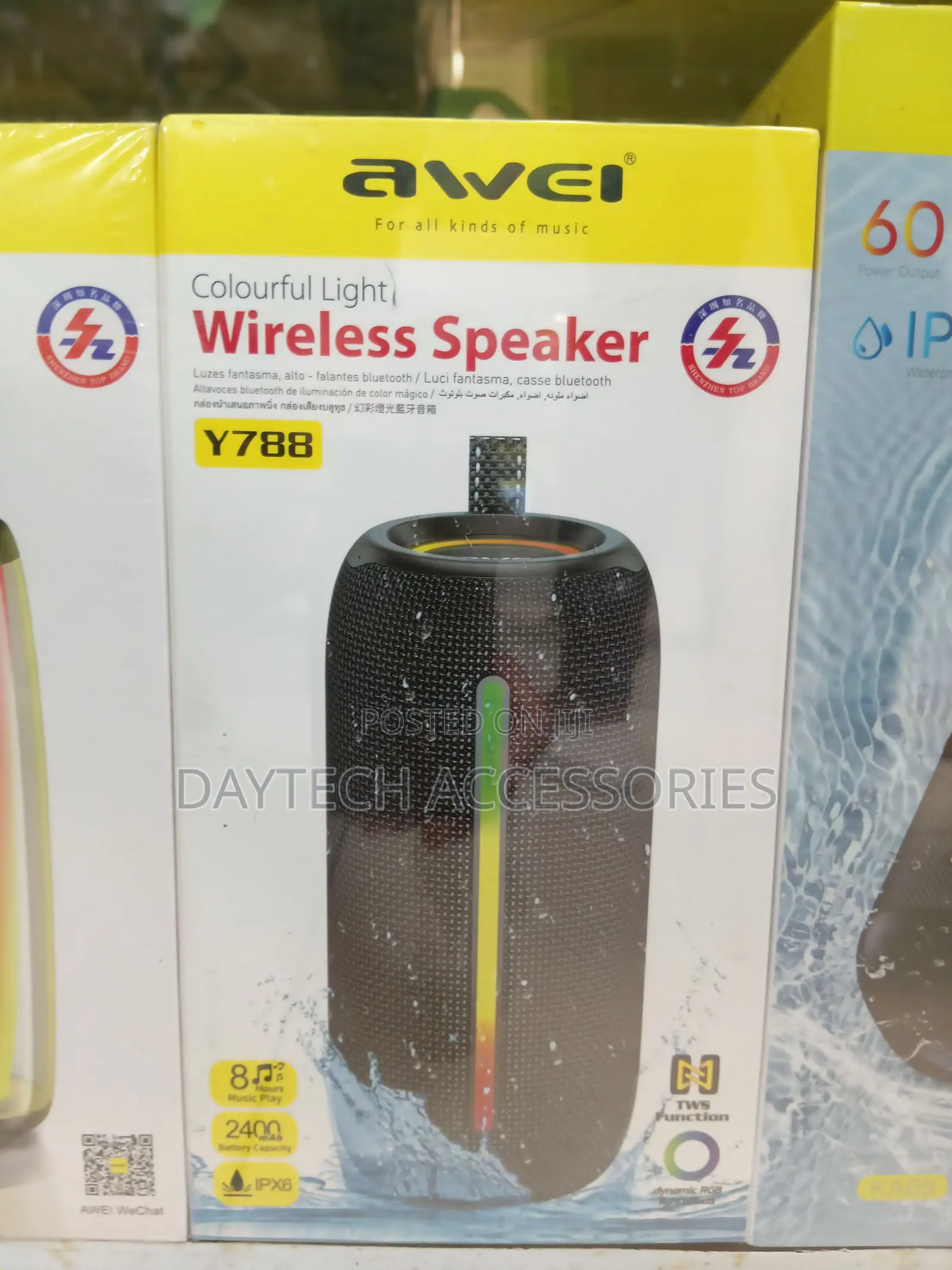 Awei Y788 Portable Outdoor Bluetooth Speaker - Black