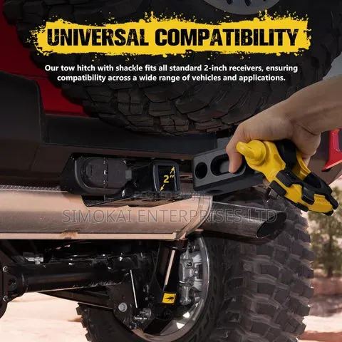 BUNKER INDUST 3/4" D Ring Shackle Hitch Receiver With Trailer Hitch