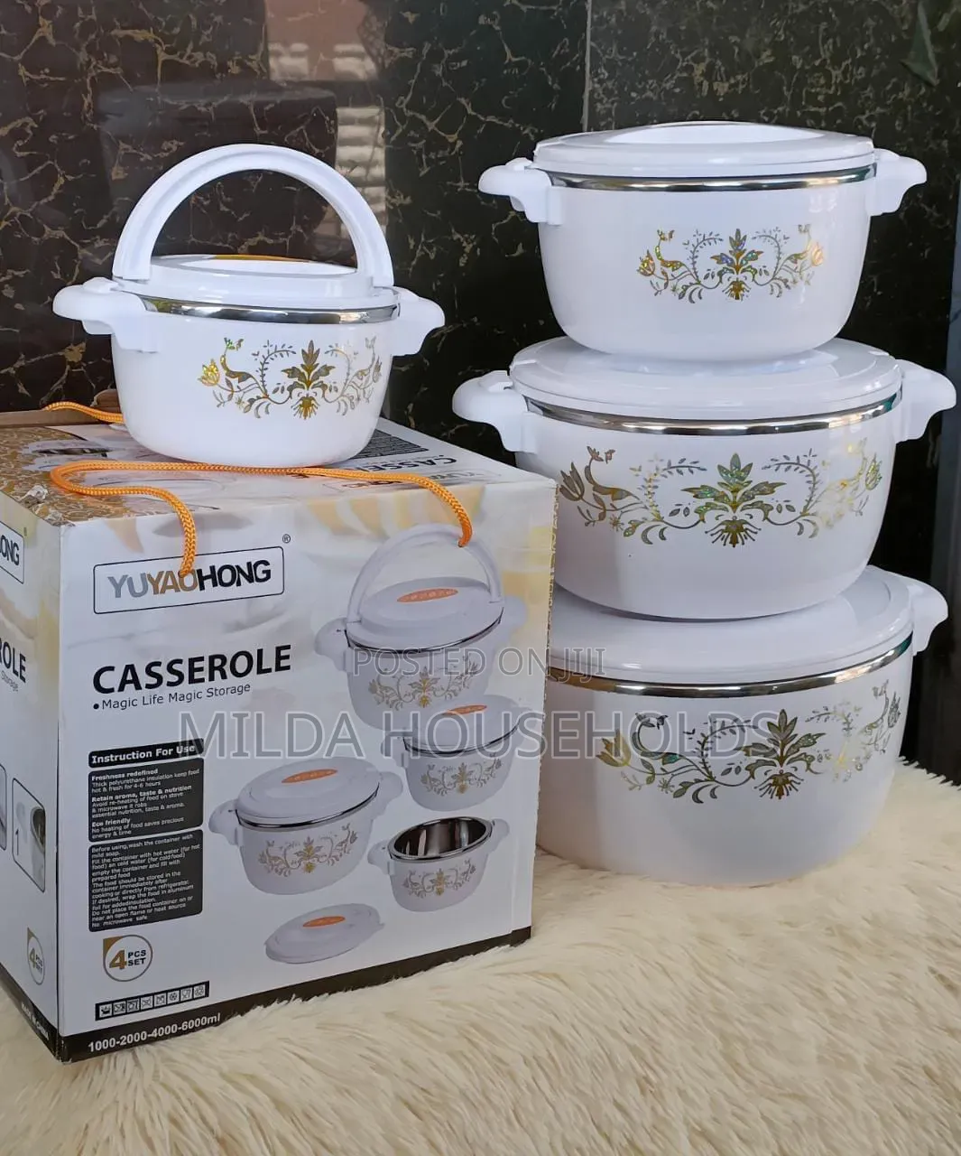 Hot Pot Set of 4 Cassore White