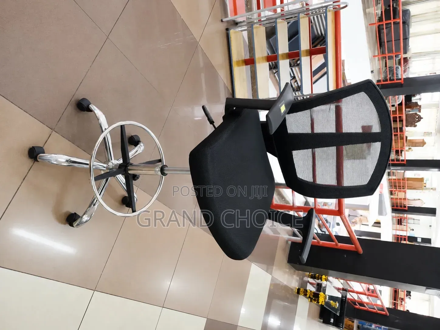 Adjustable Mesh Bar Stool Chair With a Footring