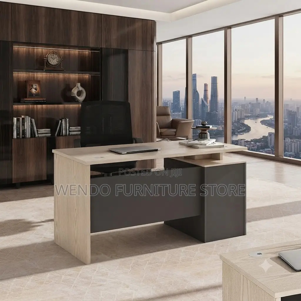 Office Desk; 1.2 Meters Executive Style Study Desk With Drawers