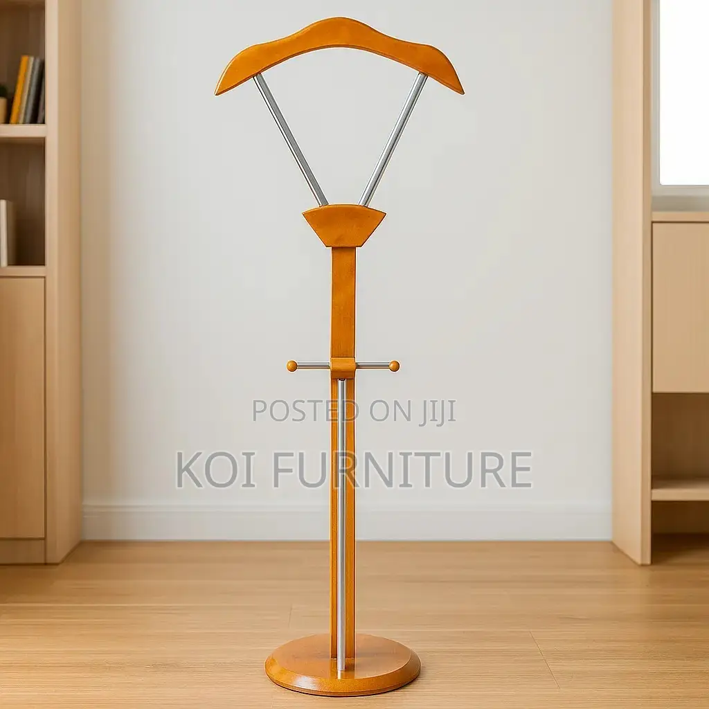 Dressers; Desk Side Executive Mahogany Coat Hanger