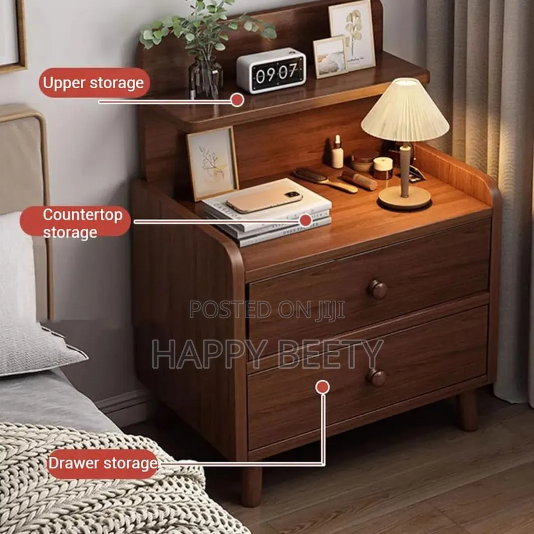 *Minimalist Wooden Bedside Table With Drawer*