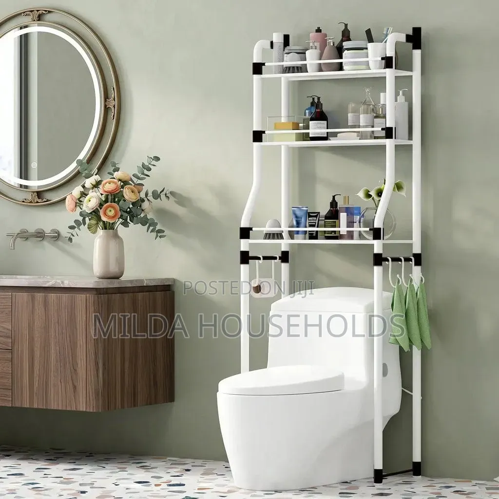 Detachable Metallic 3 Layer Over the Toilet Rack