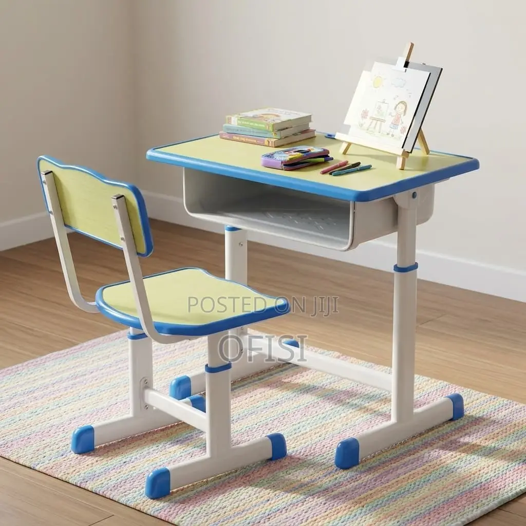 Kid's Desk; Kid's Desk Chair Set (Adjustable)