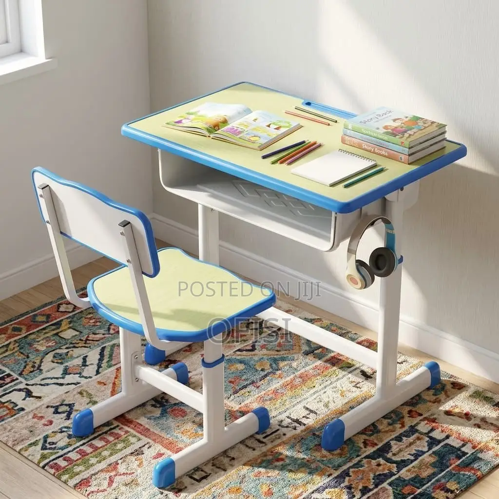 Kid's Desk; Kid's Desk Chair Set (Adjustable)