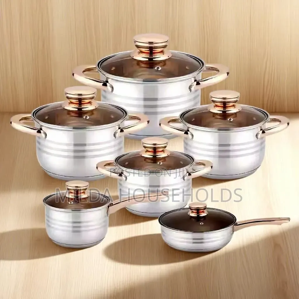 12pc Edebbefg Stainless Steel Cookware Set
