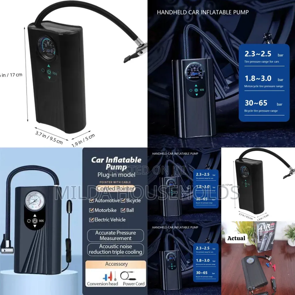 Car Cigar Powered Portable Air Inflating Pump