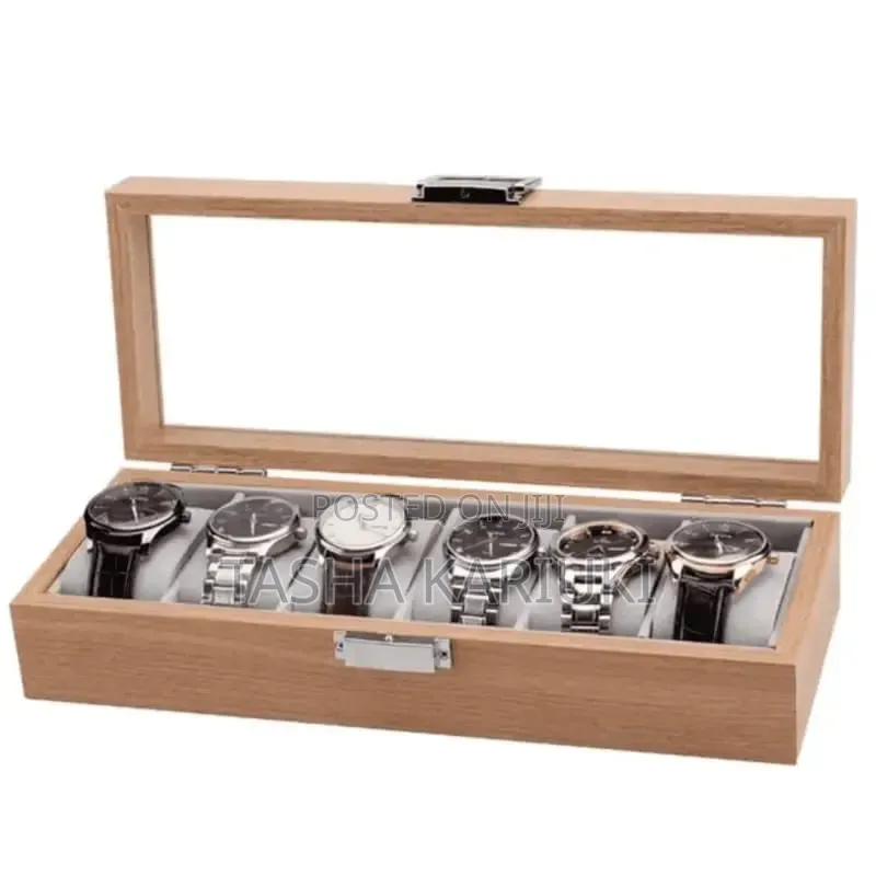 *New Arrival * *Elegant Bamboo 6 Watch Organizer Box
