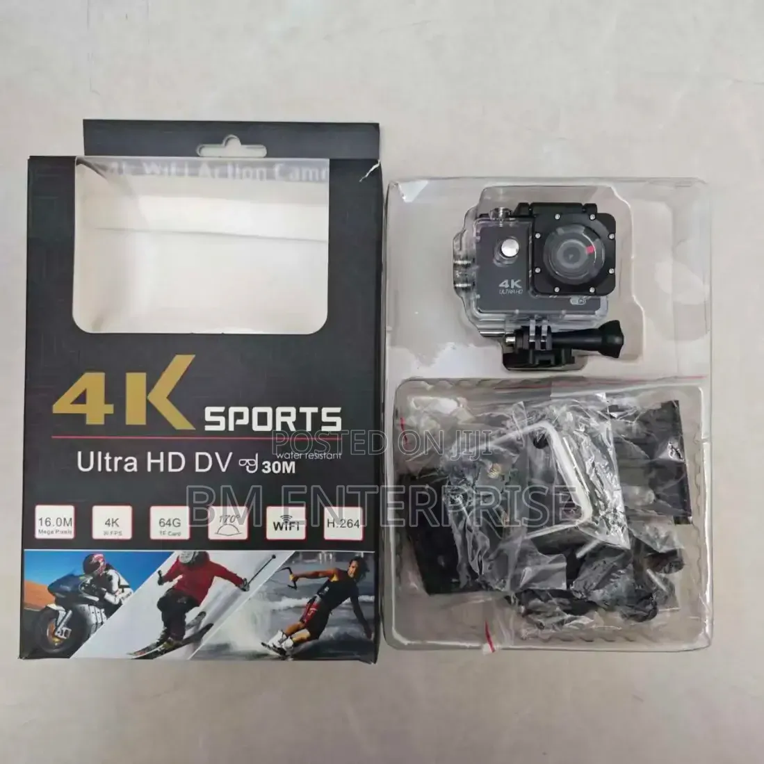 1080p Sports Camera With Waterproof Case