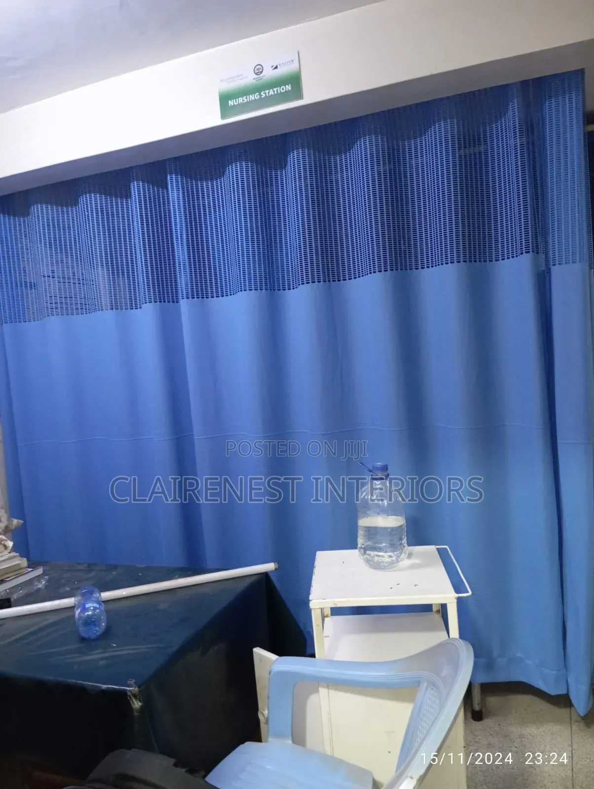 Medical Grade Hospital Solutions With Blue Curtains