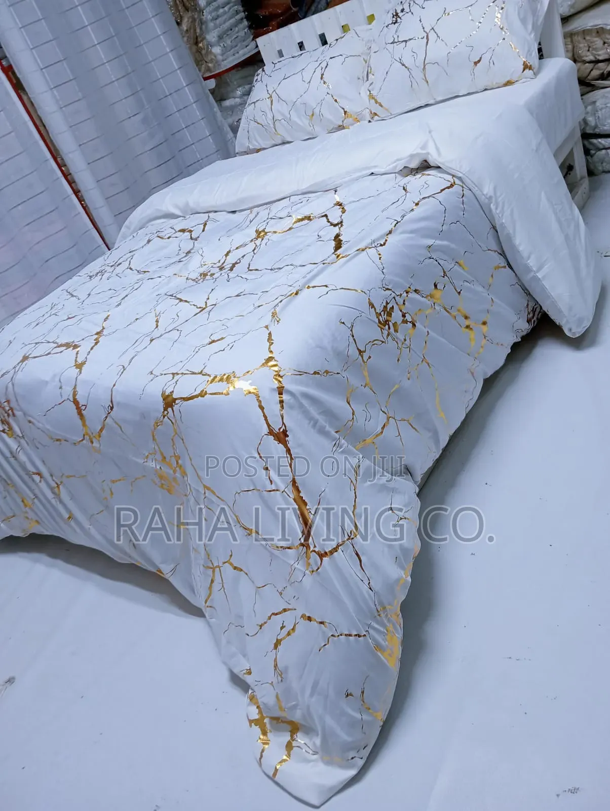 Luxury Gold Marble Duvet Cover Set | 6×6 6×7 Bedding