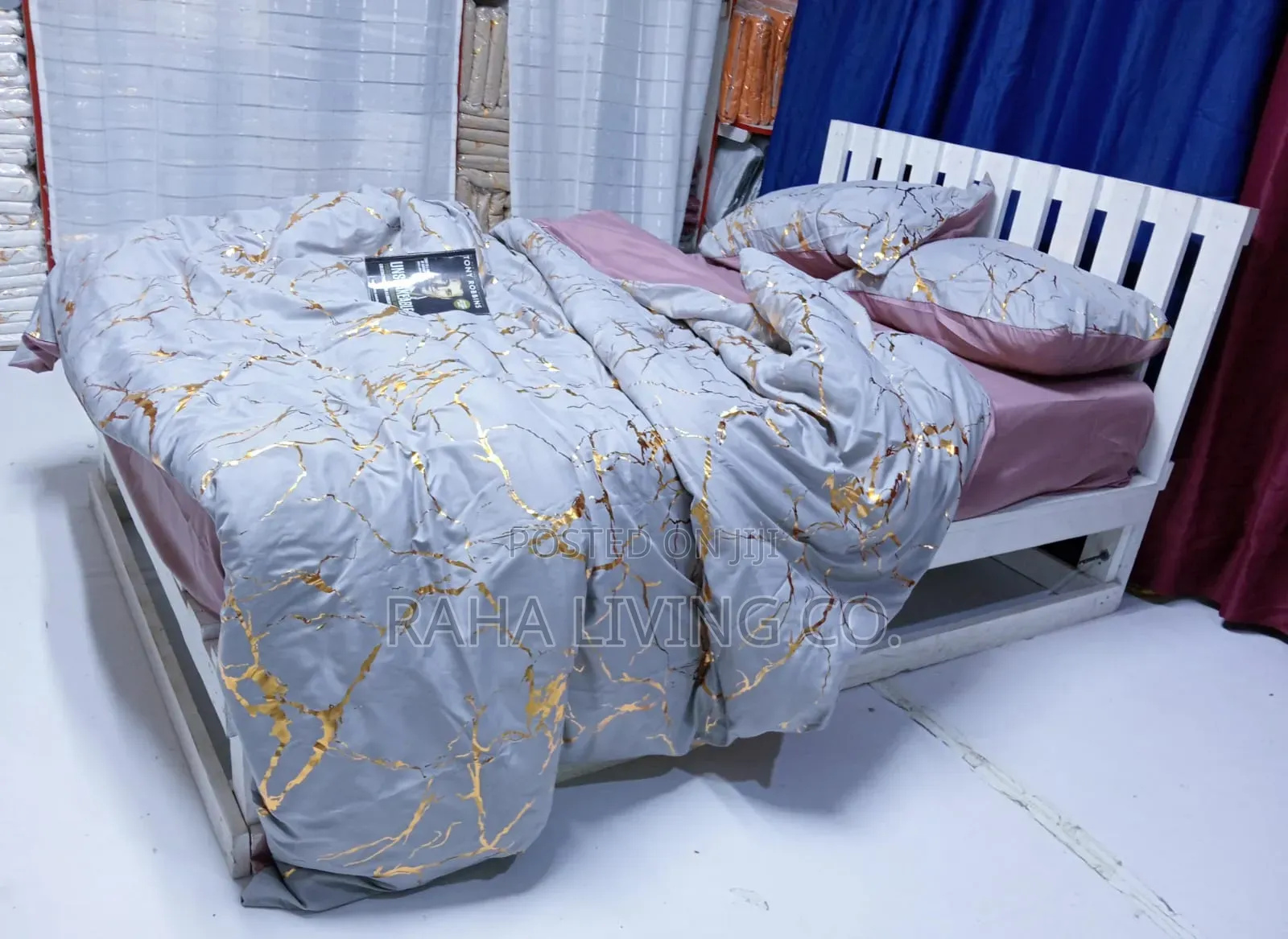 Luxury Gold Marble Duvet Cover Set | 6×6 6×7 Bedding