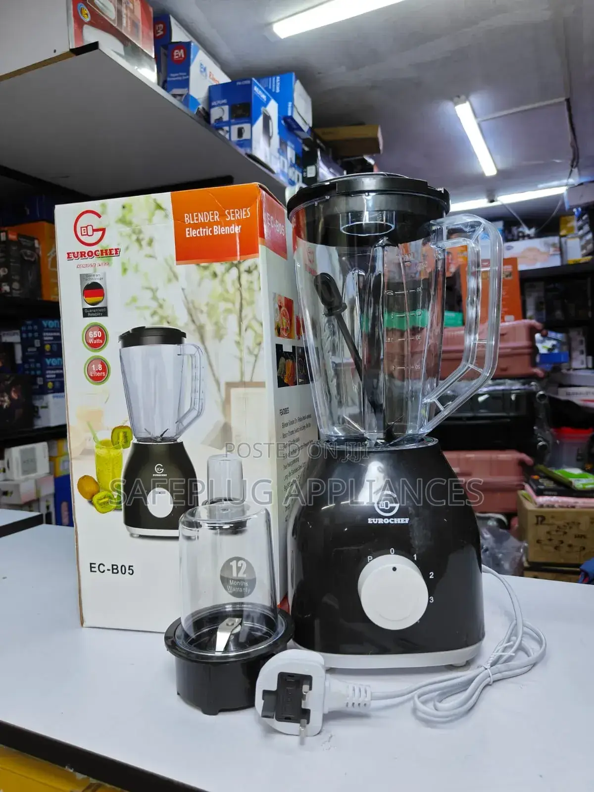 Eurochef 2 in 1, 650W, 1.8l Jar Blender at 1500