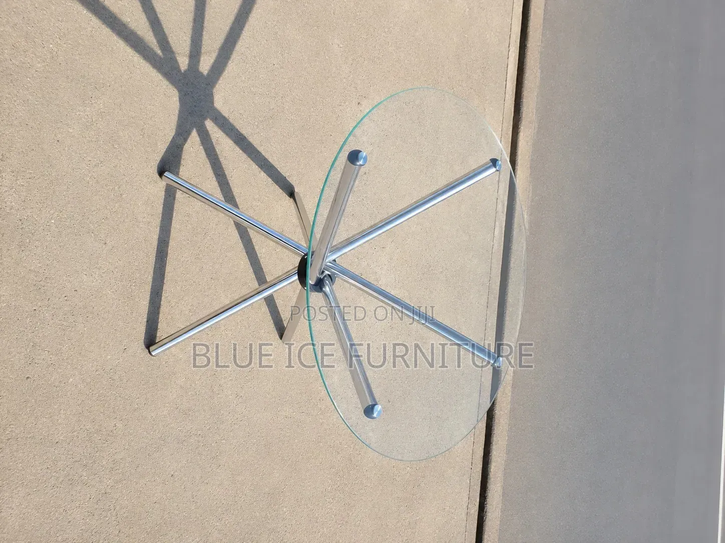 Modern Round Glass Coffee Table Transparent With Chrome Legs