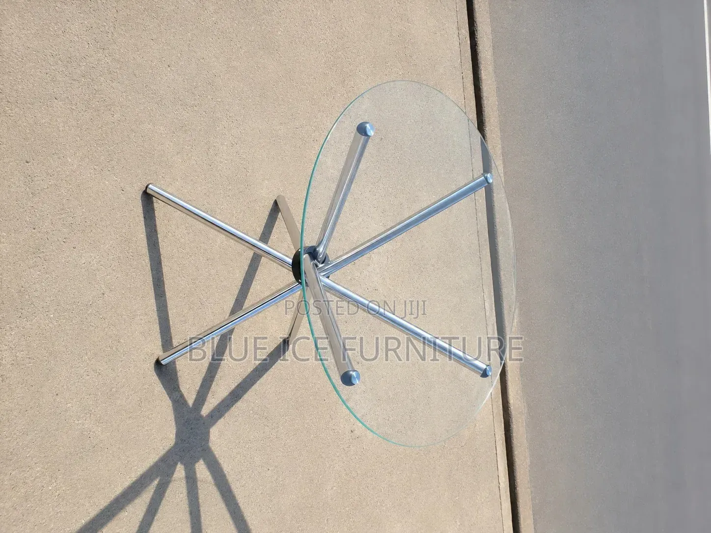 Modern Round Glass Coffee Table Transparent With Chrome Legs