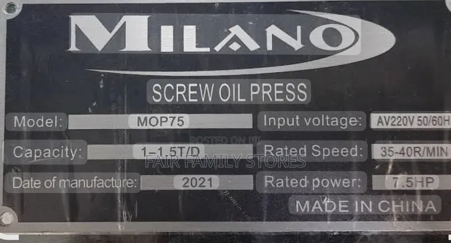 Milano Oil Filter Machine