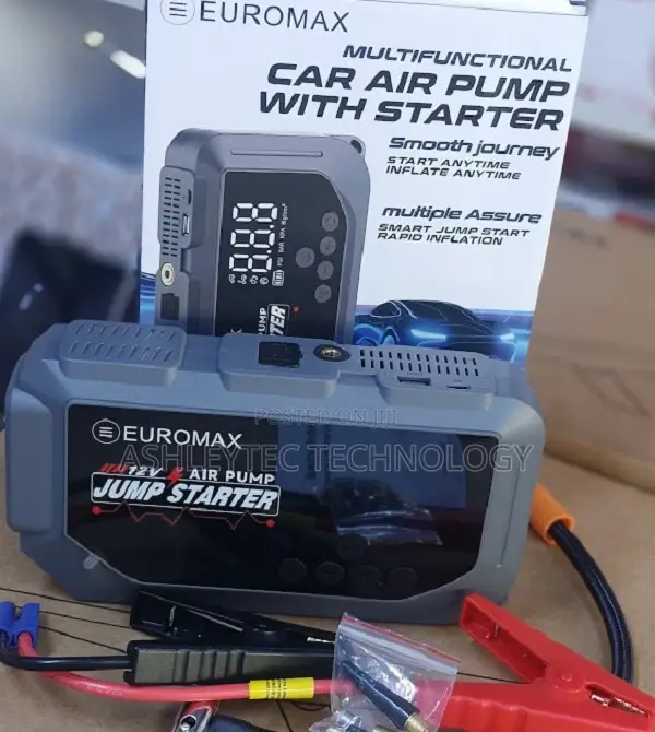 BRAND NEW Euromax Multifunctional Car Air Pump Jump Starter Kit