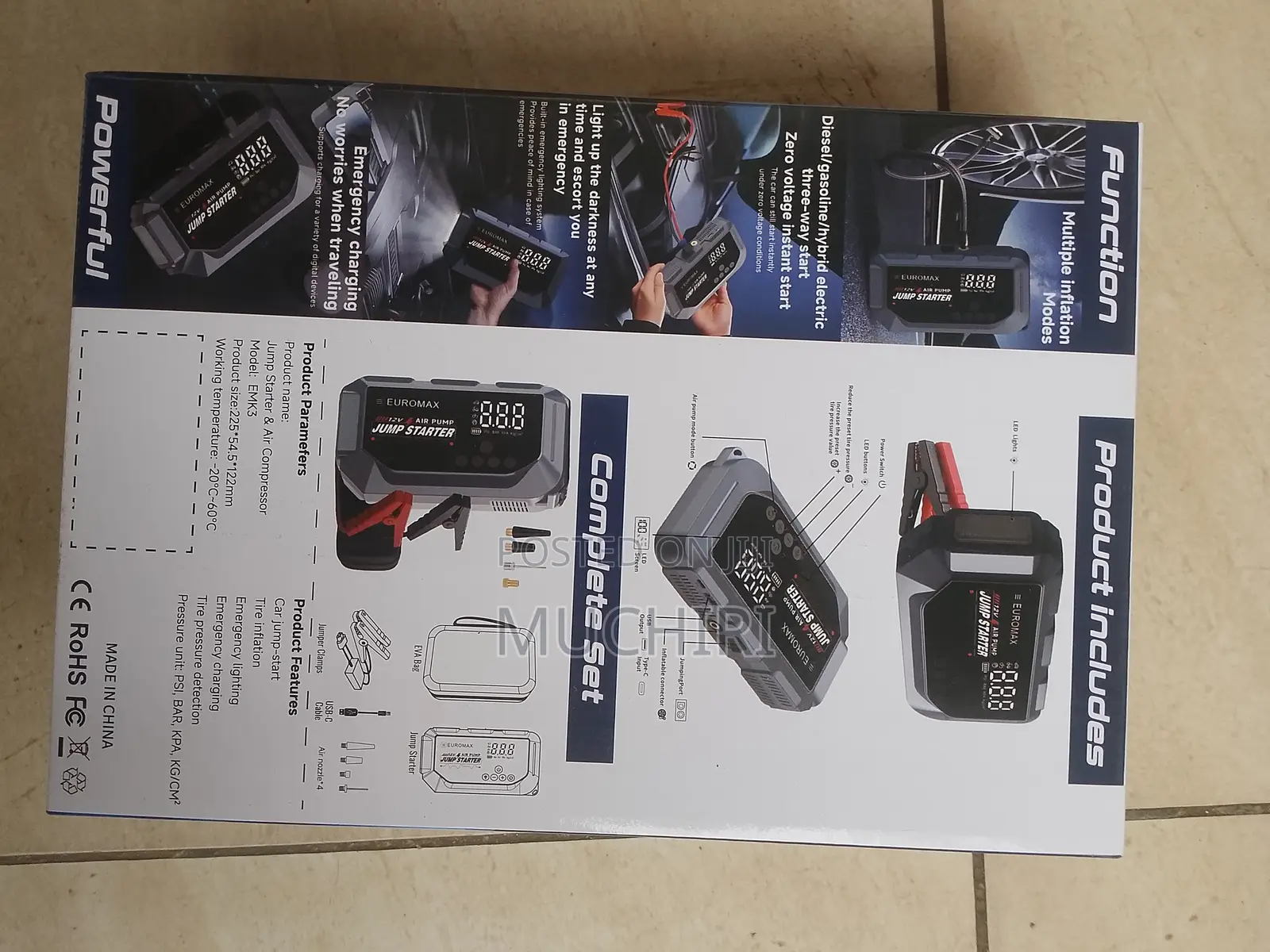 Euromax Heavy Duty P2 Pro 12v 24v Vehicle Battery Jumpstarter
