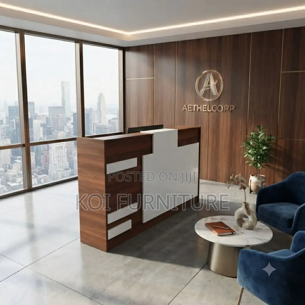 Reception Desk; 1.8 Meters Visual White Office Reception Desk