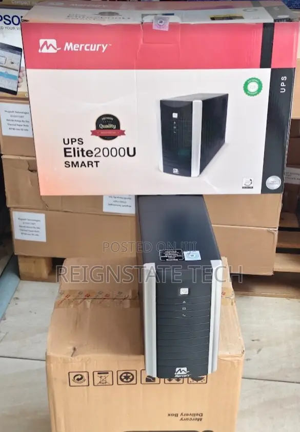 MERCURY Maverick Back Elite Smart UPS 4Ports UK Plug 2000VA 2KVA