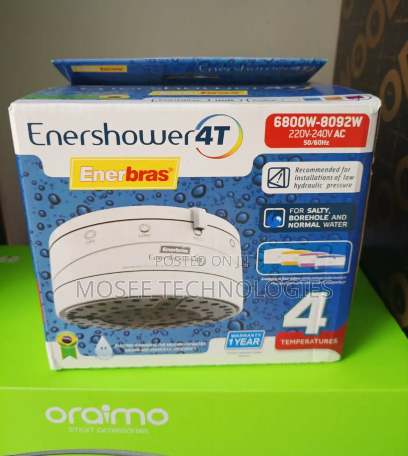 Enerbras Enershower 4T 6800W Instant Electric Shower Head 220V
